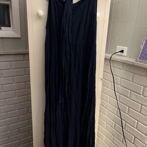 Navy blue maternity dress